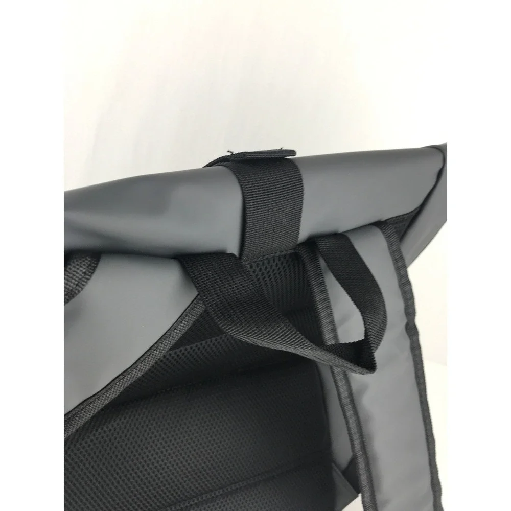 DSM Firmemich Roll Top Backpack Dark Gray Water Resistant Laptop Bag‎ NWT